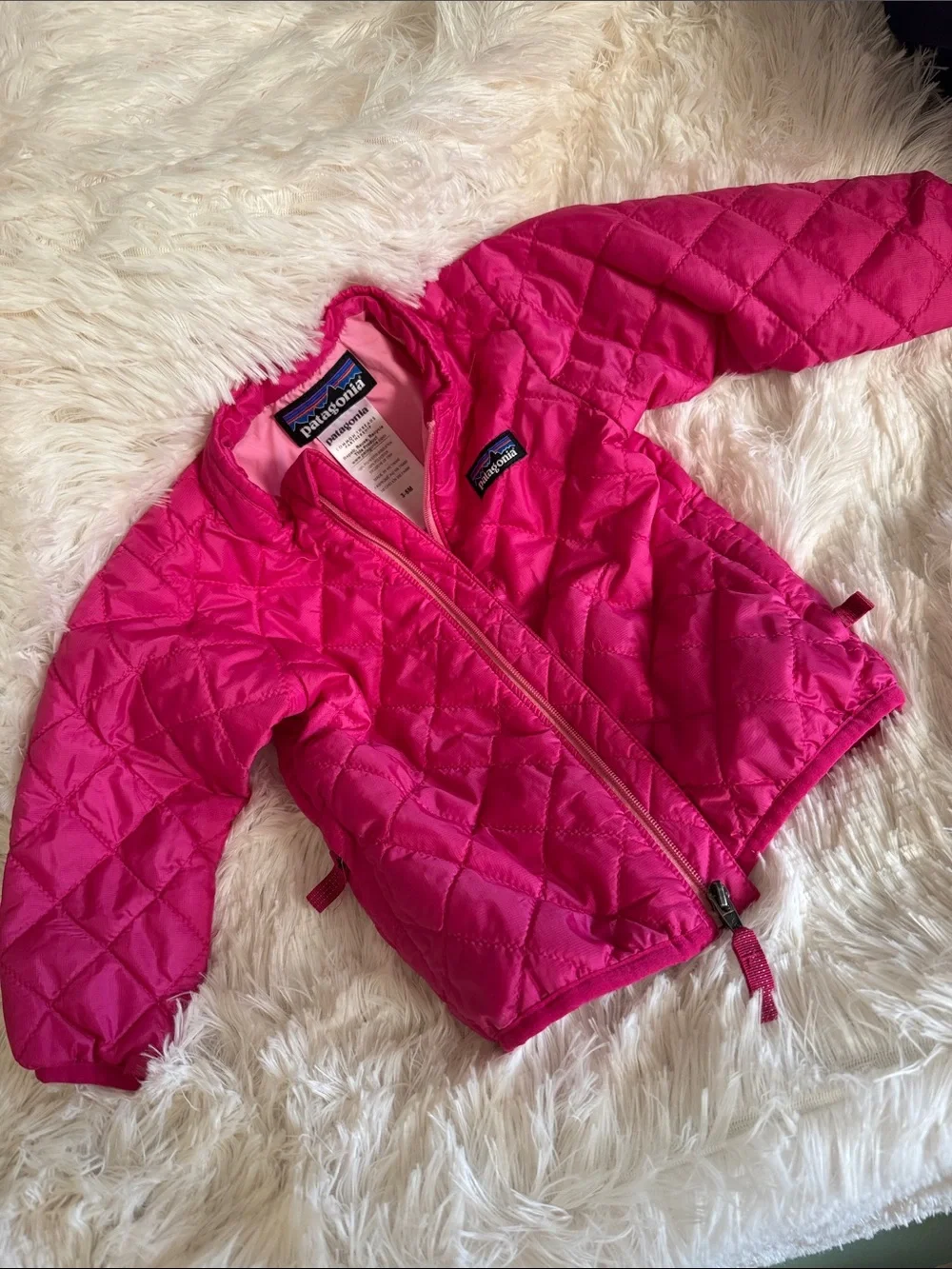 Patagonia Hot Pink Quilted Kids Puffer Jacket